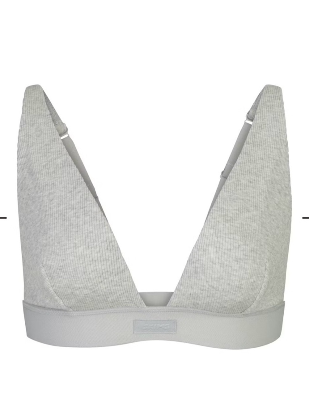 SKIMS Light Gray Plunge Bralette